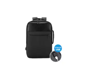 LAPTOP BACKPACK WITH EXTERNAL USB NEW - BPZ1966 - Photo