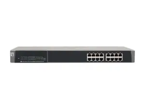 SWITCH ETH 16P 10/100 LEVEL ONE RACKMOUNTED FANLESS - Photo
