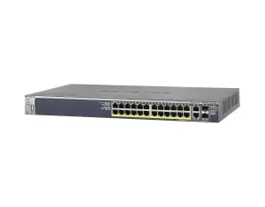 SWITCH ETH 24P 100MB & 2x1GB RJ45/SFP NETGEAR PROSAFE M4100-26-PoE+ MANAGED - Photo