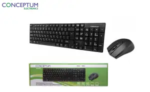 KEYBOARD-MOUSE CONCEPTUM WIRED USB BLACK EN-GR NEW - Φωτογραφία