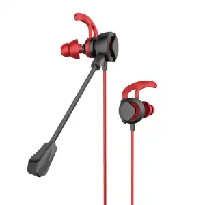 HANDSFREE DUDAO X5 GAMING IN-EAR 3.5mm RED-BLACK NEW - Φωτογραφία