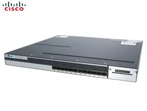 SWITCH ETH OPT 12P 1GB SFP CISCO CATALYST 3750X-12S-E - 2xFAN, 1xPSU - Φωτογραφία