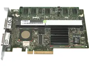 RAID CONTROLLER DELL PERC 5E 256MB/TBBU/PCI-E/3GB/2CHx4 EXT - Φωτογραφία