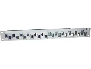 PATCH PANEL R&M R305117 24P 1U CAT6 WHITE SHIELDED W/O 10PO - Φωτογραφία