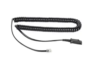 CABLE TELEPHONE SPIRAL FOR HEADSET CISCO BLACK BULK - Photo