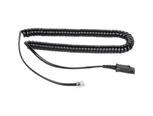 CABLE TELEPHONE SPIRAL FOR HANDSET CISCO BLACK BULK - Φωτογραφία