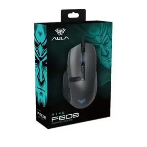 MOUSE AULA F808 RGB WIRED USB BLACK NEW