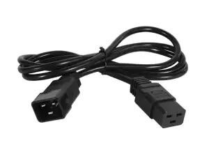 CABLE POWER CORD MALE-FEMALE C19 TO C20 0,5M BLACK - Photo