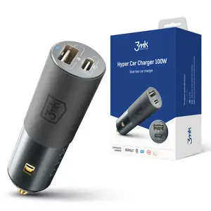 Accessories - 3mk Hyper Car Charger 100W - Photo