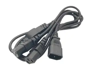 CABLE POWER CORD Y 1MALE-2FEMALE FOR UPS-PC 1,5M BLACK - Photo