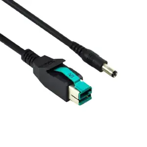 POS CABLE POWEREDUSB 12V TO USB-B MALE AND 5521 DC PLUG - Photo