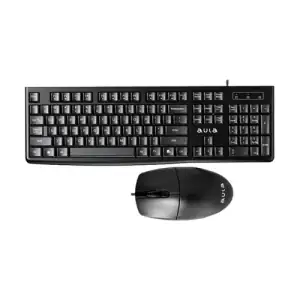 KEYBOARD-MOUSE AULA AC105 WIRED BLACK US-GR NEW - Φωτογραφία