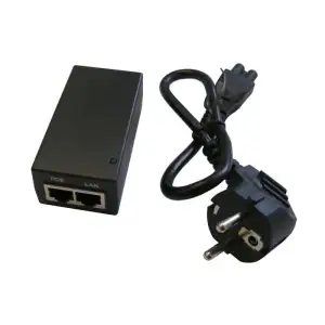 POE INJECTOR 48V 24W GIGABIT BRICK TYPE WITH CABLE ESD PROTECTED NEW - Photo
