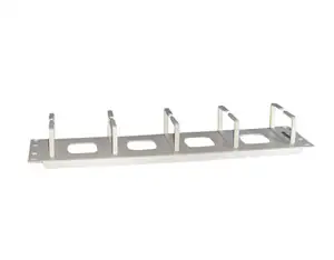 CABLE MANAGER LEGRAND 2U 5 HOOK WHITE METAL - Φωτογραφία