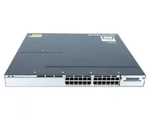 SWITCH 24P CISCO 3750-X PoE+ 24xSFP 715WAC PSU IP-B WS-C3750X-24P-S - Photo