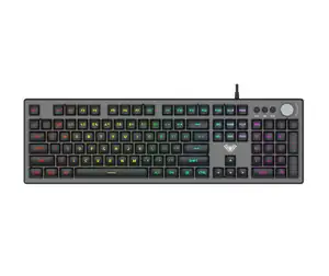 KEYBOARD AULA F2028 RGB BLACK USB GR NEW - Photo