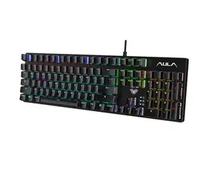 KEYBOARD AULA S2022 MECHANICAL RGB BLACK USB GR NEW - Φωτογραφία