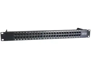 PATCH PANEL DATA&VOICE 50P 1U BLACK BENT - Photo