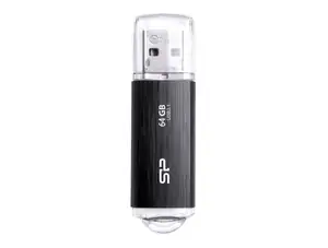 USB FLASH DRIVE SP BLAZE B02 64GB USB 3.2 BLACK NEW - Φωτογραφία