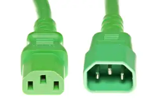 ΚΑΛΩΔΙΟ ΠΡΟΕΚΤΑΣΗ ΤΡΟΦΟΔΟΣΙΑΣ  C13 ΤΟ C14 1.2Μ GREEN - Φωτογραφία