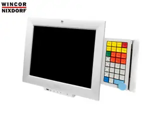 POS MONITOR 15" TFT Wincor Nixdorf BA83A White with KeyBoard