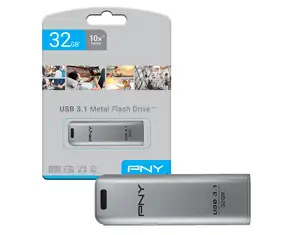 USB FLASH DRIVE PNY 32GB METAL USB 3.1 NEW - Φωτογραφία