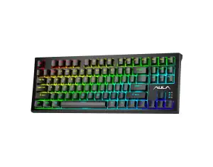 KEYBOARD AULA F3032 MECHANICAL RGB BLACK USB US-GR NEW - Φωτογραφία