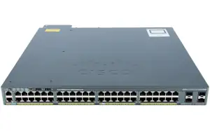 SWITCH ETH 48P 1GBE 2x10GBE SFP+ CISCO CATALYST 2960-XR POE 370W, IP LITE 2xPSU 640W  WS-C2960XR-48LPD-I - Photo